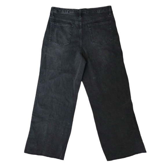 Wild Fable Jeans Womens Size 14 Black High Rise Skater Raw Hem - Picture 2 of 6